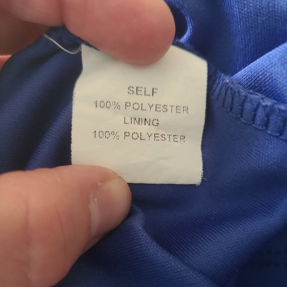 Malloy Women Blue sheer maxi Dress size small (s) one button closure - Picture 9 of 9